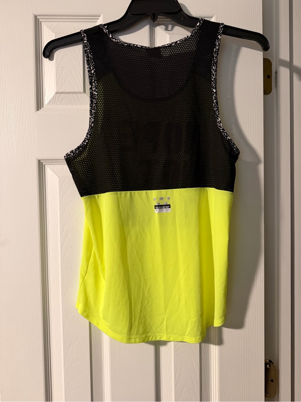 Victoria's Secret Pink Neon Yellow Black Trim 'NOPE NOT TODAY' Tank - Picture 2 of 4